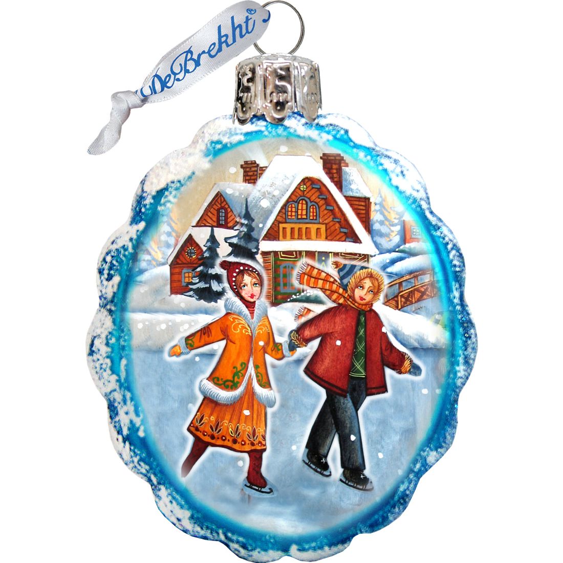 Winter Fun Mercury Glass Ornaments Set of 3 by G. DeBrekht - Christmas Decor - 770129S3