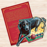 Ready When You Are Black Dog Wooden Ornaments by Laura Seeley - Pets Dog and Cats Decor - 8511017-LS