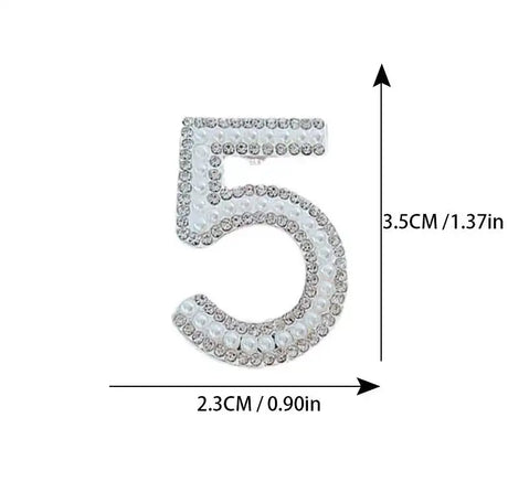 Korean Version Of Xiaoxiangfeng Digital 5 Shiny Brooch - Lootquake