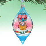 Adorno de cristal con forma de globo aerostático de G. DeBrekht - Decoración navideña - 74179