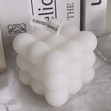 1pc Valentine'S Day Romance Themed Scented Candle - Single-Wick Soy Wax in Square Jar with Rosemary Fragrance, Smokeless Home Decor for Bedroom, Vanity, Photo Prop, Creative Gift for Friends, Family, Colleagues