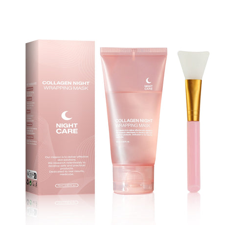 Face Night Mask Collagen Wrapping Mask Natural Ingredients Firming Elasticity & Hydration Anti-wrinkle For Skin Care - Lootquake