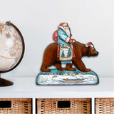 Decoración navideña para puerta con Papá Noel y oso grizzly de G. DeBrekht - Decoración navideña con Papá Noel y muñeco de nieve - 8151128H