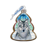 Wolf Face Wilderness Mercury Glass Ornament by G. DeBrekht - Wildlife Holiday Decor - 771031