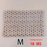 Manta rectangular para mascotas, resistente a la suciedad y para todas las estaciones - Cómoda cama con estampado de pata de perro y corazón (1 unidad)