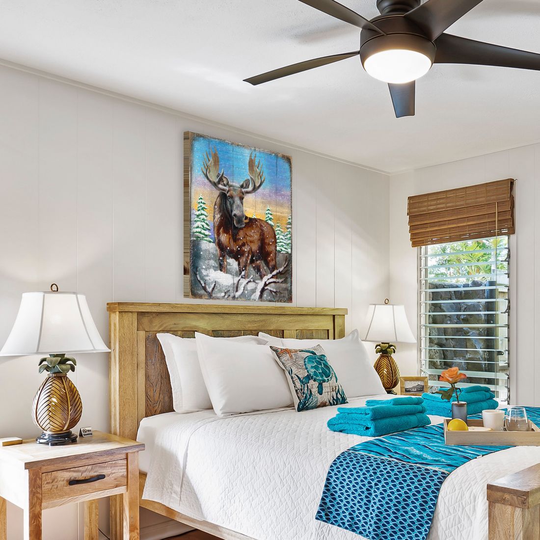 Moose Art Wooden Wall Art by Nature Wonders - Nature Wildlife Decor  - 95216B