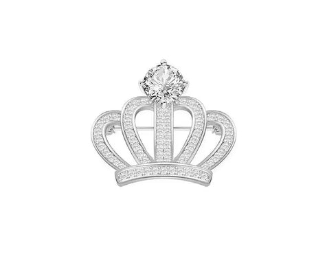 Korean Version Of Fashionable Crown Rhinestone Brooch - Headwear - Lootquake