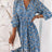 V-neck Printed Dress With Ruffled Waist, Exquisite And Elegant Design-perfect For Spring And Autumn. - Lootquake