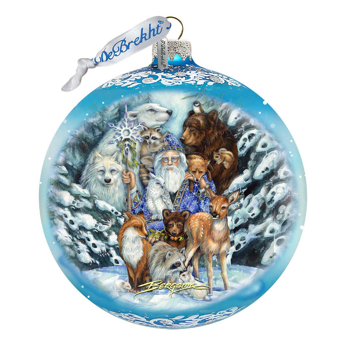 The Animal Whisperer Glass Ornament Limited Edition by J. Bergsma - Wildlife Holiday Decor - 73911-JB