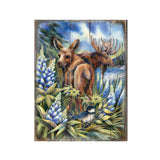 Easily AƒMoosed in Lupine Wooden Wall Art by J. Bergsma - Nature Wildlife Decor  - 8592948BP-JB