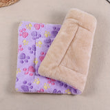 Manta rectangular para mascotas, resistente a la suciedad y para todas las estaciones - Cómoda cama con estampado de pata de perro y corazón (1 unidad)