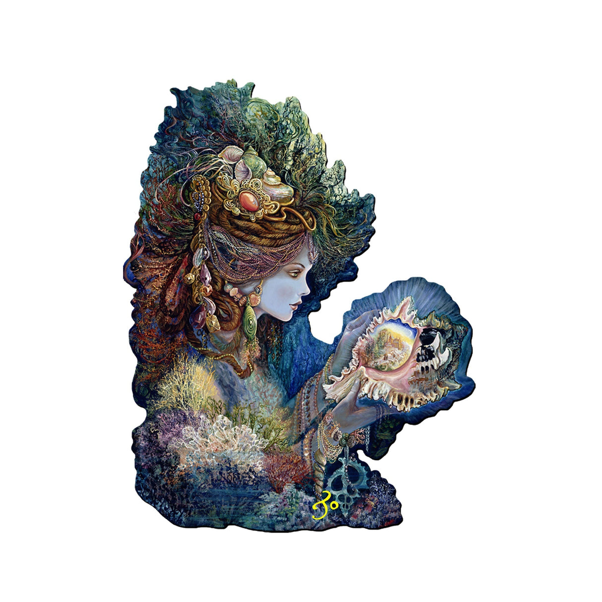 Daughter of the Deep Wall Hanger by Josephine Wall - Coastal Sea-Life Decor - 845617H-JW