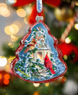 Adorno de vidrio para el árbol de la capilla del pequeño cardenal de D. Gelsinger - Decoración navideña - 762-046-DG