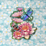 Dragonflies and Water Lilies Wildlife Wall Decor - D. Gelsinger - Wildlife Holiday Decor - 8461065H-DG