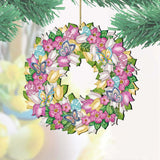 Flowers Spring Wreath Wooden Ornaments by G. DeBrekht - Easter Spring Decor - 8185301