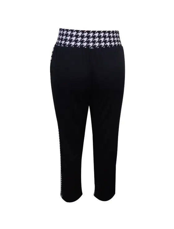 Ladies' Solid Color Herringbone Button Fashionable Slimming Casual Pants - Lootquake