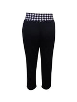 Ladies' Solid Color Herringbone Button Fashionable Slimming Casual Pants - Lootquake
