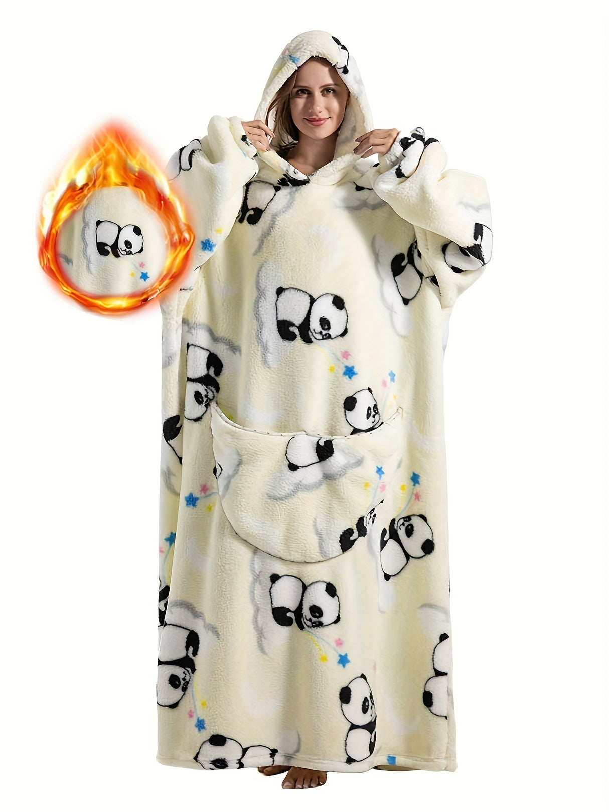 Sweat à capuche en flanelle imprimé citrouille grande taille - Doux, confortable, pelucheux, à capuche, vêtement d'hiver pour femme sur le thème d'Halloween