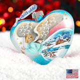 Angel Heart Glass Ornament by G. DeBrekht - Nativity Holiday Décor - 73163