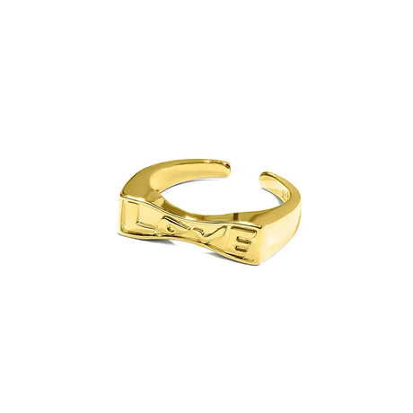 Irregular Texture Letter Open Ring Simple Bracelet - Lootquake