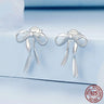 Elegant Ribbon Bow Stud Earrings Women - Lootquake