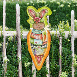 Carrot Bunny Easter Door Decor by Jamie Mills-Price - Easter Spring Decor - 8457609H