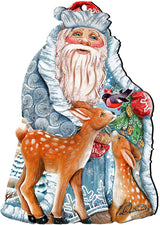 Decoración navideña para puerta "Tesoro invernal" de G. DeBrekht - Decoración navideña de Papá Noel y muñeco de nieve - 8114500H