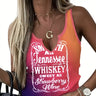 Women's V-neck Gradient Color Versatile Printed Pattern Tank Top - Lootquake
