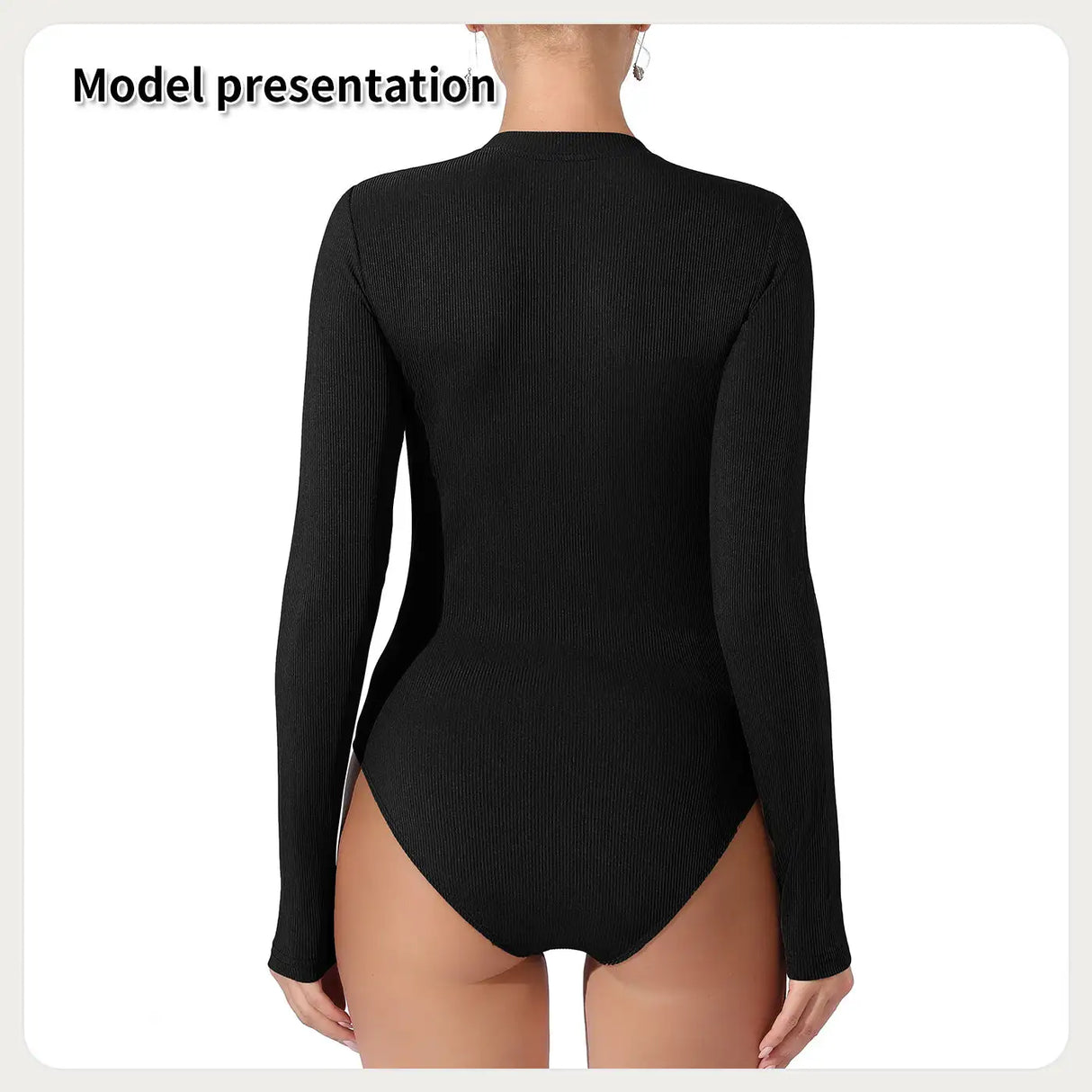 Women's Fashion Simple Solid Color Bodysuit - Lootquake
