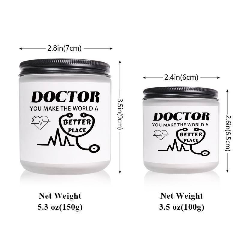 Glass Doctor Themed Lavender Scented Candle - Appreciation Gift for Medical Professionals, Future & Country Doctors, Retirement & Birthday Present, No Electricity Needed, Ideal for Men & Women