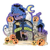Decoración de puerta con escena de Halloween de Susan Winget - Decoración de Halloween con temática de Acción de Gracias - 8471205H-SW