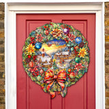 Christmas Wreath Holiday Door Decor by G. Debrekht - Christmas Decor - 8652802H