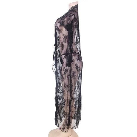 Lingerie Lace Long Dress Nightgown - Lootquake