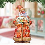 Adornos de madera de Papá Noel con furgoneta de G. Debrekht - Decoración navideña de Papá Noel y muñeco de nieve - 8691407