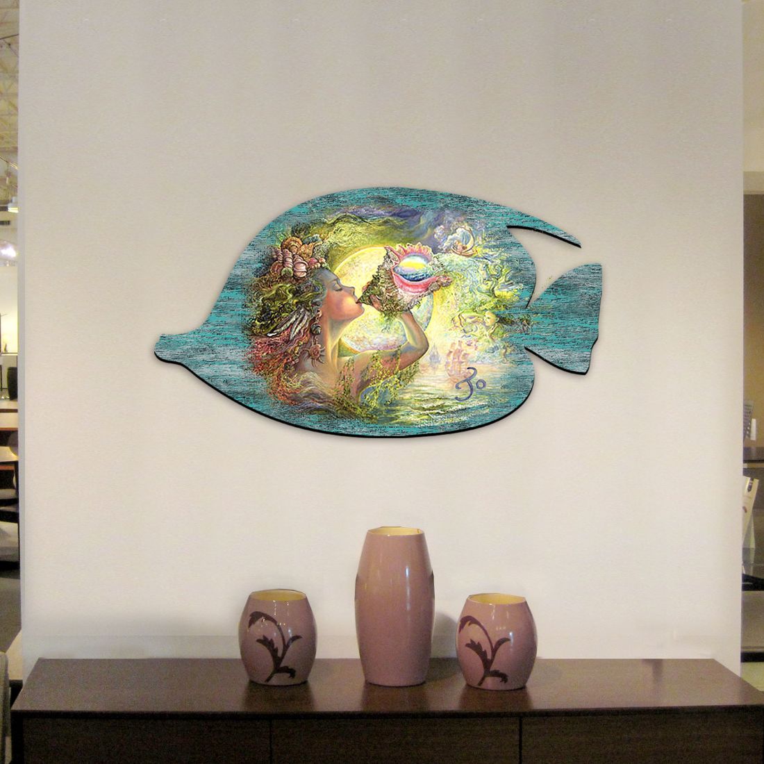 Call of the Sea Wall Hanger by Josephine Wall - Coastal Sea-Life Decor - 845612H-JW