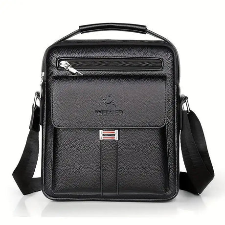 Leather Messenger Crossbody Shoulder Bag For Men Work Business Casual Adjustable Straps With  Metal Zipper - Lootquake