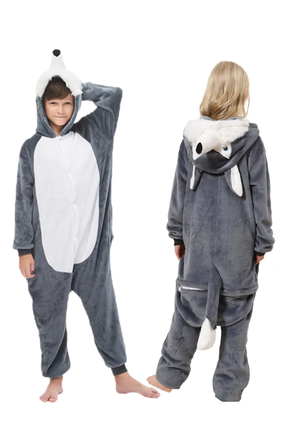 Pyjama une pièce Petrella Animal pour enfants, mignon, costume d'Halloween, Noël, Cosplay, vêtements de nuit unisexes pour garçons et filles - Loup