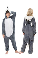 Pyjama une pièce Petrella Animal pour enfants, mignon, costume d'Halloween, Noël, Cosplay, vêtements de nuit unisexes pour garçons et filles - Loup