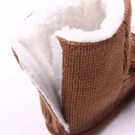Knitted Fleece Baby Shoes, Toddler Booties, Kids Shoes - Lootquake