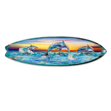 Dolphin's Dance Surfboard Coastal Wall Art by G. DeBrekht - Coastal Holiday Decor - 8490122HS