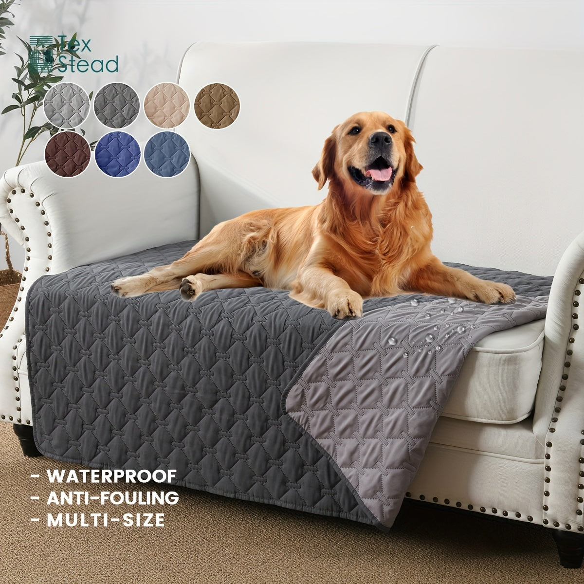 [Protector impermeable para cama de perro] Funda impermeable de doble cara para cama de perro, manta para mascotas, sofá, protector de muebles para perros