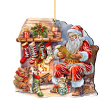 Personalized Santa's List Christmas Ornaments - Family Member Names Wooden Ornaments by G. Debrekht - Christmas Decor - 8652756P