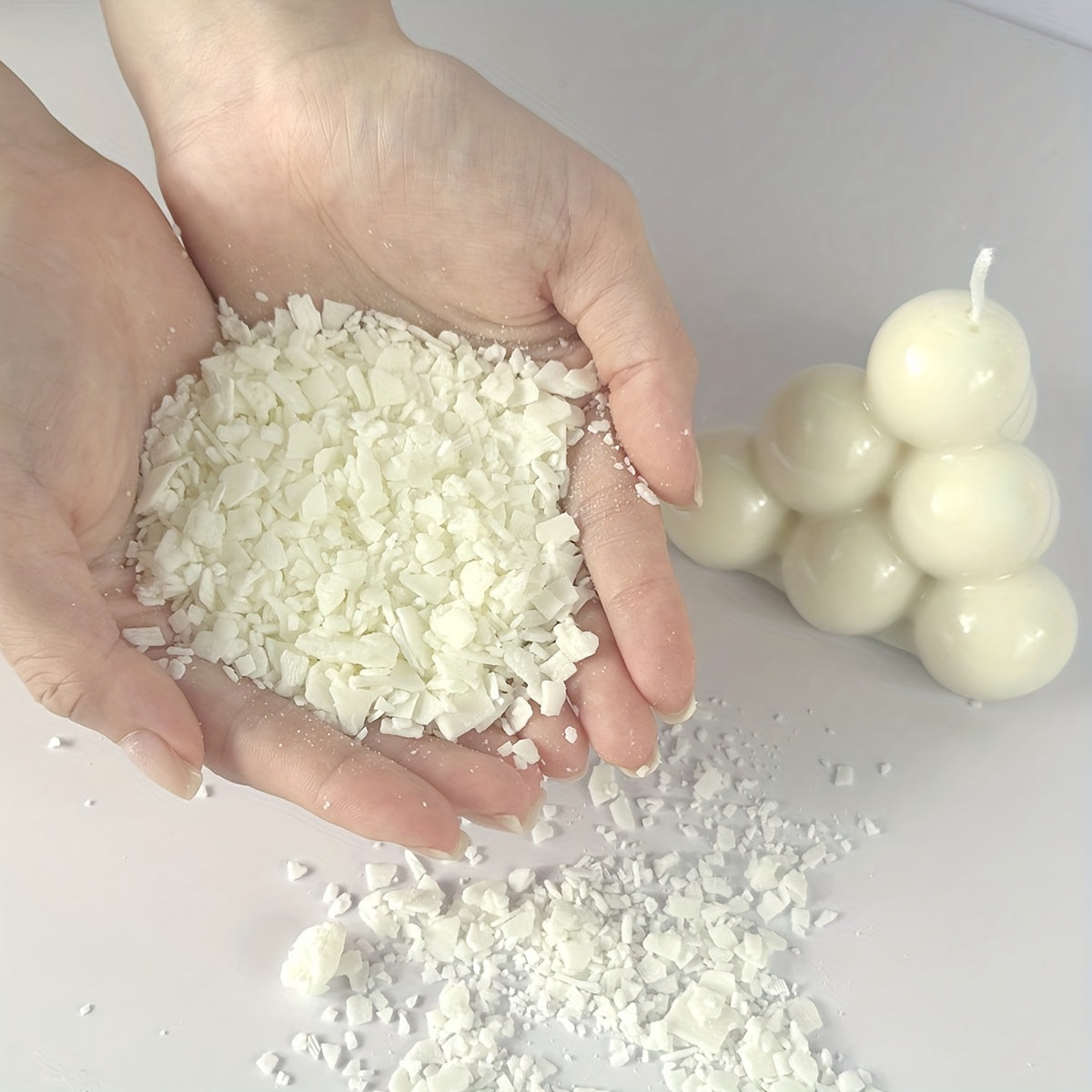 100 g à 1 000 g de cire de soja naturelle pour la fabrication de bougies parfumées DIY