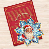 Adornos de madera con forma de copo de nieve de Papá Noel de G. Debrekht - Decoración navideña de muñeco de nieve de Papá Noel - 8688424