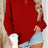 Solid Color Crew Neck Coat Long Sleeve Hoodie - Lootquake