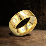 Dad Stainless Steel Band Ring