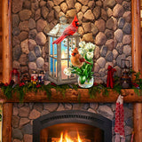 Decoración navideña para puerta con faroles de Cardenales de D. Gelsinger - Decoración navideña - 8461057H-DG