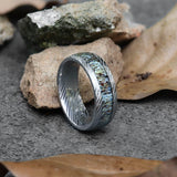 Damascus Steel Pattern Stainless Steel Ring