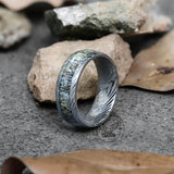 Damascus Steel Pattern Stainless Steel Ring