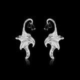 Dark Bat Alloy Resin Gothic Stud Earrings